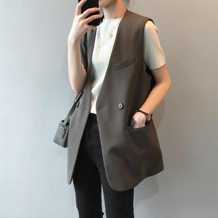 シンプル スタイリッシュ ジレ テーラード