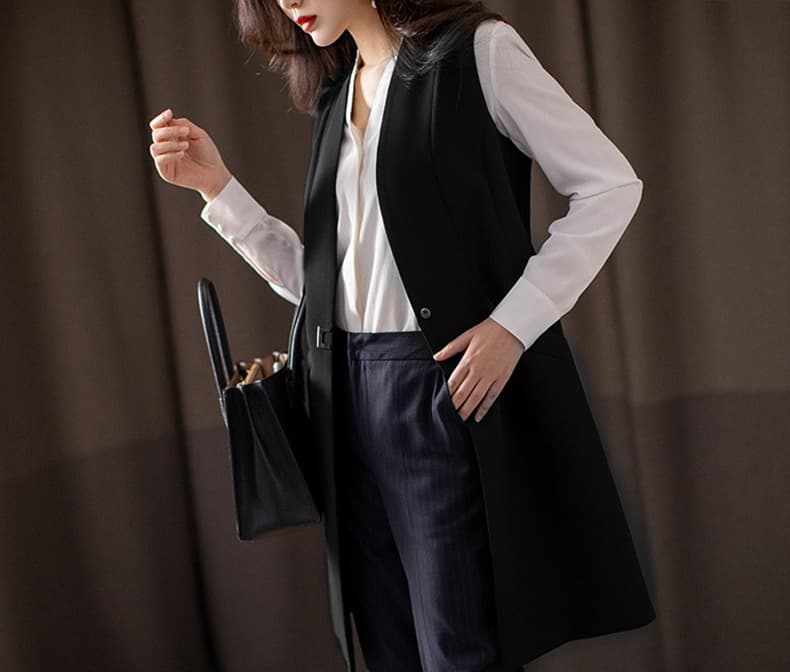 シンプル ロングジレ テーラード