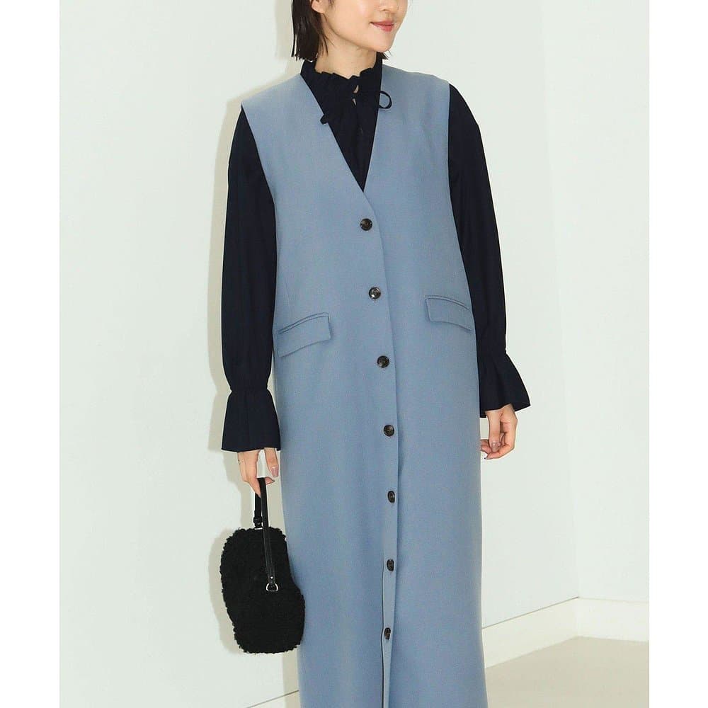 ジレ ノースリーブトレンチベスト
