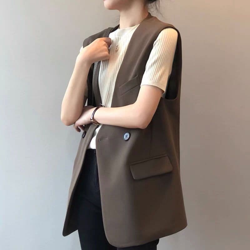 シンプル スタイリッシュ ジレ テーラード