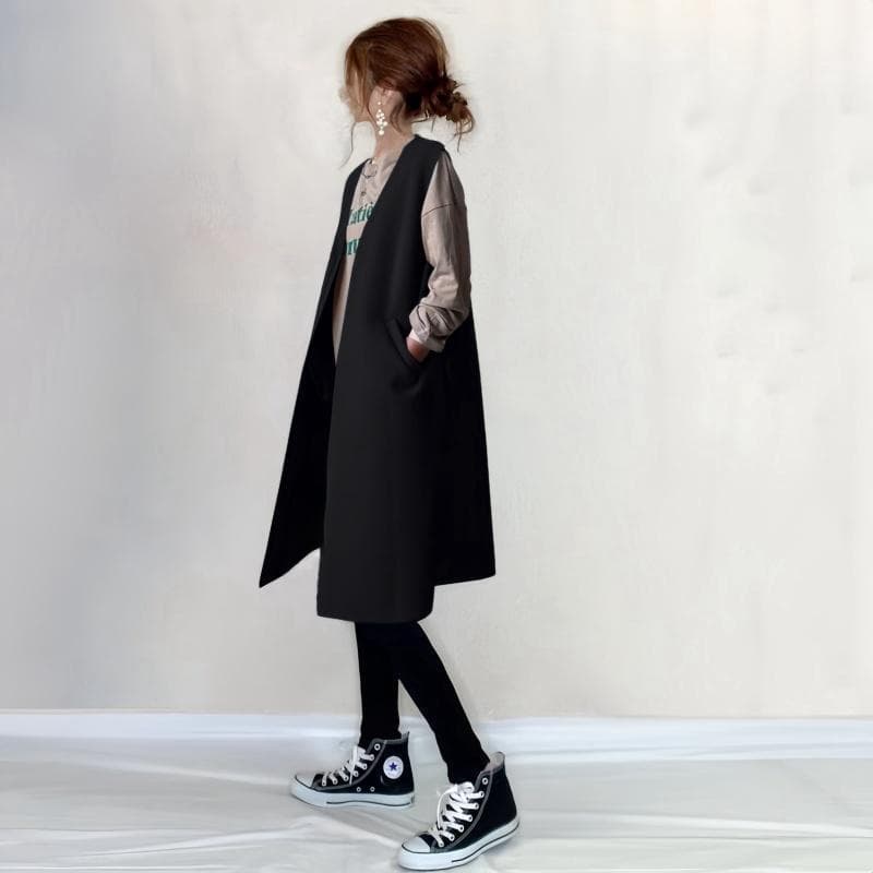 ロング丈ジレベスト