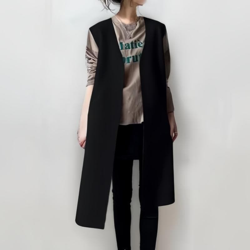 ロング丈ジレベスト