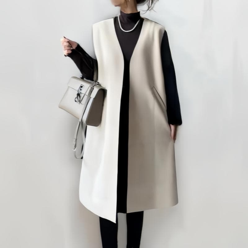 ロング丈ジレベスト