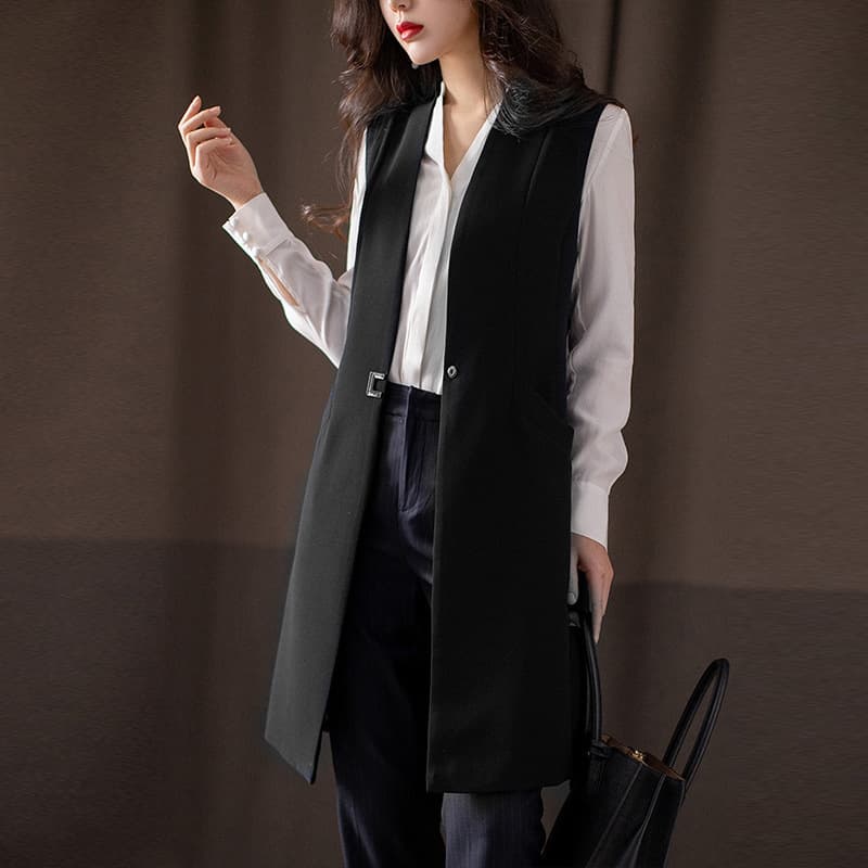 シンプル ロングジレ テーラード